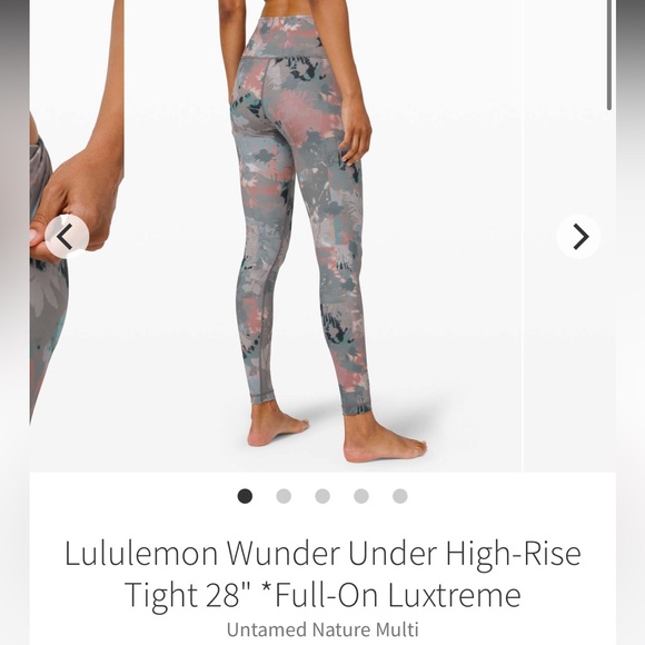 Lululemon Wunder Under High-Rise Tight 28" Full-On Luxtreme Multi-Colored size 4 - Picture 6 of 9